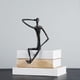 thumbnail image 3 of Estatua abstracta de figura humana, escultura artística coleccionable para mesa, oficina y sala de estar. B 19x7.5x28cm, 3 of 7