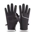 thumbnail image 1 of Guardurnaity Guantes térmicos de invierno Pantalla táctil Guante a prueba de viento con rayas reflectantes Deportes Senderismo Calentador de manos guantes y mitones Negro, 1 of 6