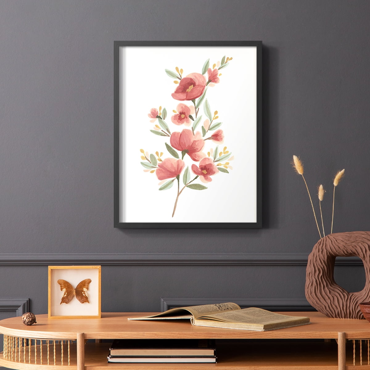 Wildflower Sprig III Framed Print - Solid Wood in Single Picture Frame Solid Wood 2 Framed Print