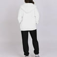 thumbnail image 4 of Fanxing 2025 Clearance Teen Girls Casual Zip Up Hoodie Sweatsuit Y2K Sweatshirts 2pcs Tracksuit Set Jogger Clothes Outfits for Women Workout Loungewear S-3XL, 4 of 7