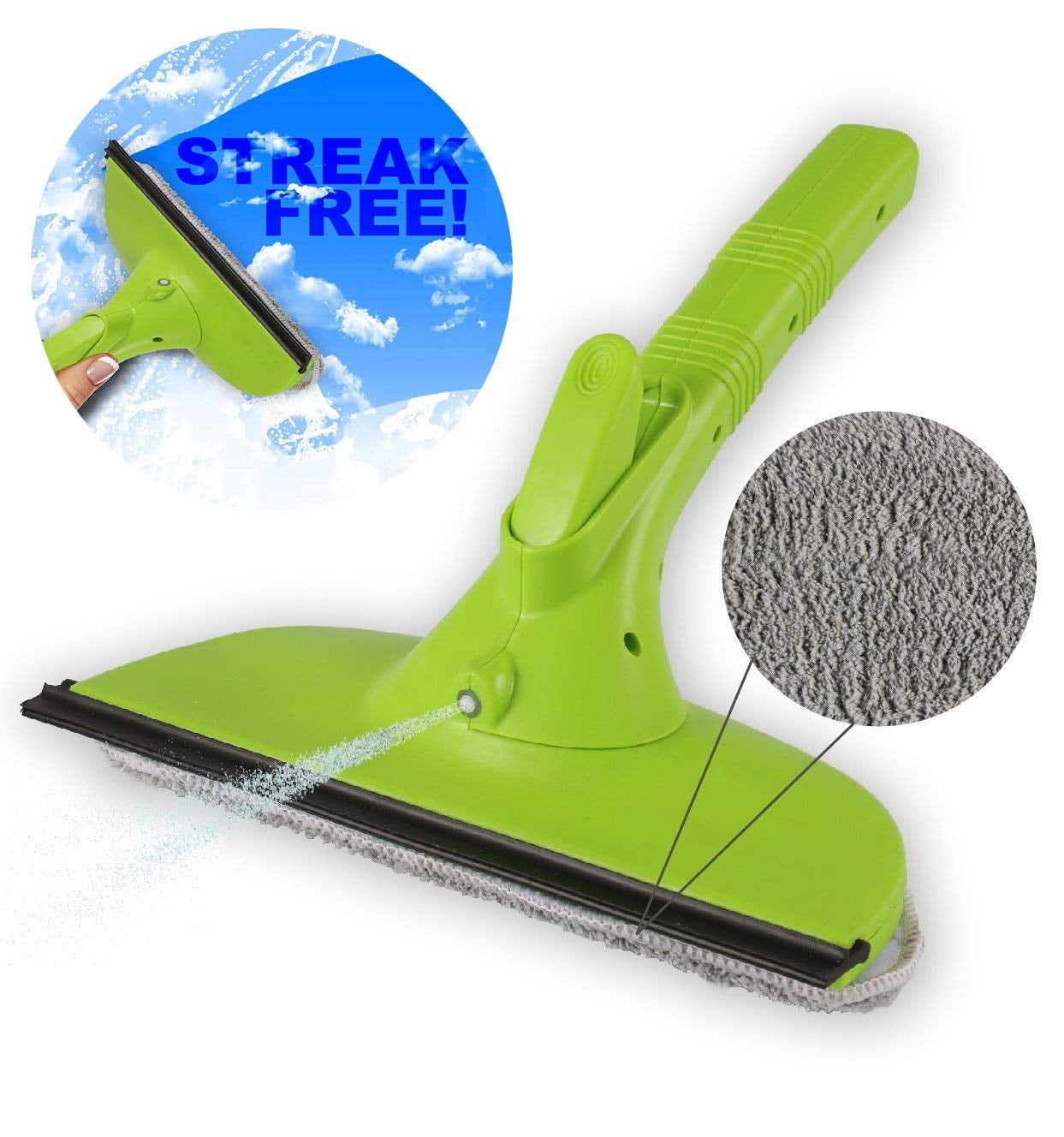 3 in 1 10.5” Window Cleaning Squeegee Tool Kit with Spraying Bottle by