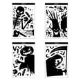 thumbnail image 1 of 4PCS Window Sticker Scary Creepy Glass Window Decal Double Sided Window Clings for Dress Up Adhesive Sticker Gift Decoration, 1 of 1