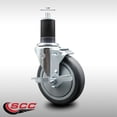 thumbnail image 2 of 5 Inch SS Thermo Rubber Swivel 1-5/8 Inch Expanding Stem Caster Brake, 2 of 2