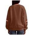 thumbnail image 4 of larppty Women Oversized Long Sleeve Christmas Sweatshirts Crewneck Loose Teen Girl Pullover Top 2025 Fall Y2K Trendy Outfits (Brown, S), 4 of 8