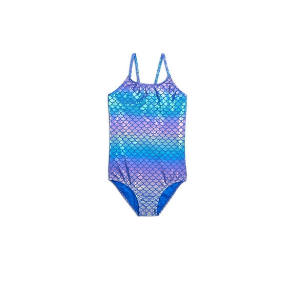 Appaman Girls' Taylor Swimsuit (Toddler/Little Big Kid), Iridescent Mermaid
