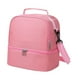 thumbnail image 1 of Bolsa de almuerzo térmica de dos pisos, reutilizable, de gran capacidad, práctica Rosa, 1 of 9