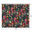 thumbnail image 5 of Pioneer Flower Floral Print Pattern Shower Curtain 84"x72" ,Bathroom Decorative Shower Curtains Set with 12 Hooks,Modern Waterproof Washable Shower Curtain, 5 of 6