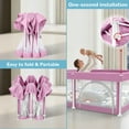 thumbnail image 2 of G TALECO GEAR Baby Playpen with Mat, Foldable Playpen for Babies and Toddlers, Portable Travel Play Yard, 50"x50", Pink, 2 of 8