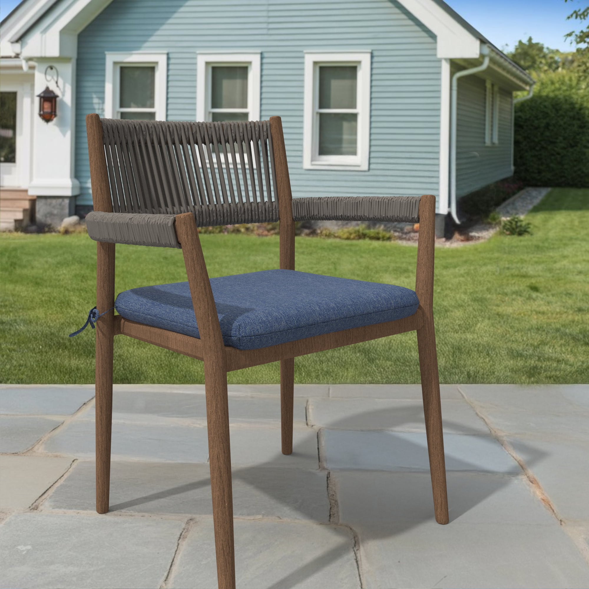 Covers & all Olefin Square Dining Chair Cushions 3" Foam Tear and UV Resistant Outdoor chairs