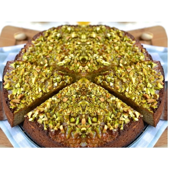 Andy Anand Deliciously Indulgent Sugar Free Caramel Pistachios Cake 9", Shipped 2nd Day Air - The Best Classic Baked Good with Irresistible Taste - 2.6 lbs