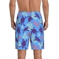 thumbnail image 3 of Bixox Men's Ornamental Turtles printed lightweight casual shorts, soft sleep shorts with pockets., 3 of 7