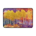 thumbnail image 5 of Bath Curtain & Non-Slip Bath Mat Set 12-Grommet Shower Curtain Memory Foam Bath Rug Colorful Aspen Grove, 5 of 8