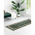 thumbnail image 3 of Rugs.com Medina Collection Rug – 5 Ft Runner Emerald Green Medium Rug Perfect For Hallways, Entryways, 3 of 8
