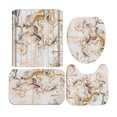 thumbnail image 5 of CSCHome Marble Pattern Shower Curtain Four-Piece Set,Bathroom Decoration,Wet and Dry Bathroom Set, 5 of 5
