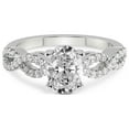 thumbnail image 3 of 5 Carat IGI Certified Oval Shape Lab Grown Diamond Engagement Ring | 14K White Gold |Lorene Twisted Shank Diamond Ring | FG-VS1-VS2 Quality Friendly Diamonds, 3 of 4