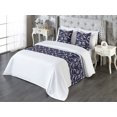 thumbnail image 3 of Japanese Bed Runner Set, Crane Birds and Big Waves Cultural Symbol Asian Style Illustration, Decorative Bedding Scarf & 2 Pillow Shams for Hotels Homes, King, Night Blue Salmon Ivory, by Ambesonne, 3 of 3