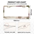 thumbnail image 2 of Aluminum License Plate Frame 2 Pack Car Exterior Accessory Car Tag Holder for Front Rear Plates Cars Decor Squares and Ginkgo Leaves Pattern, 2 of 7