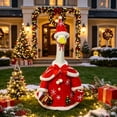 thumbnail image 5 of Christmas Goose Outfit, Porch Goose Christmas Outfits Dress with Santa Hat, Lawn Goose Cloths Costume for Garden Outdoor Patio Yard Christmas Decorations, 5 of 6
