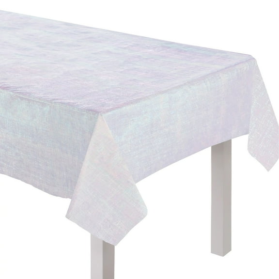 Birthday 'Luminous' Iridescent Plastic Tablecover (1ct)