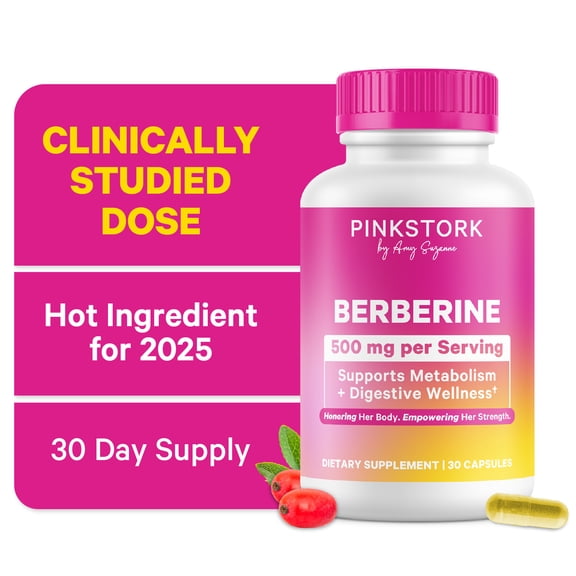 Pink Stork Berberine Capsule Metabolism Support for Women- 30 Capsules