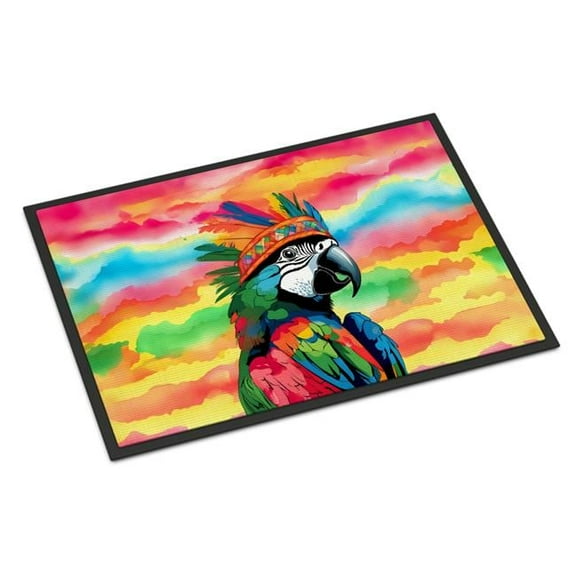 Carolines Treasures DAC4018JMAT 24 x 36 in. Unisex Hippie Animal Parrot Doormat