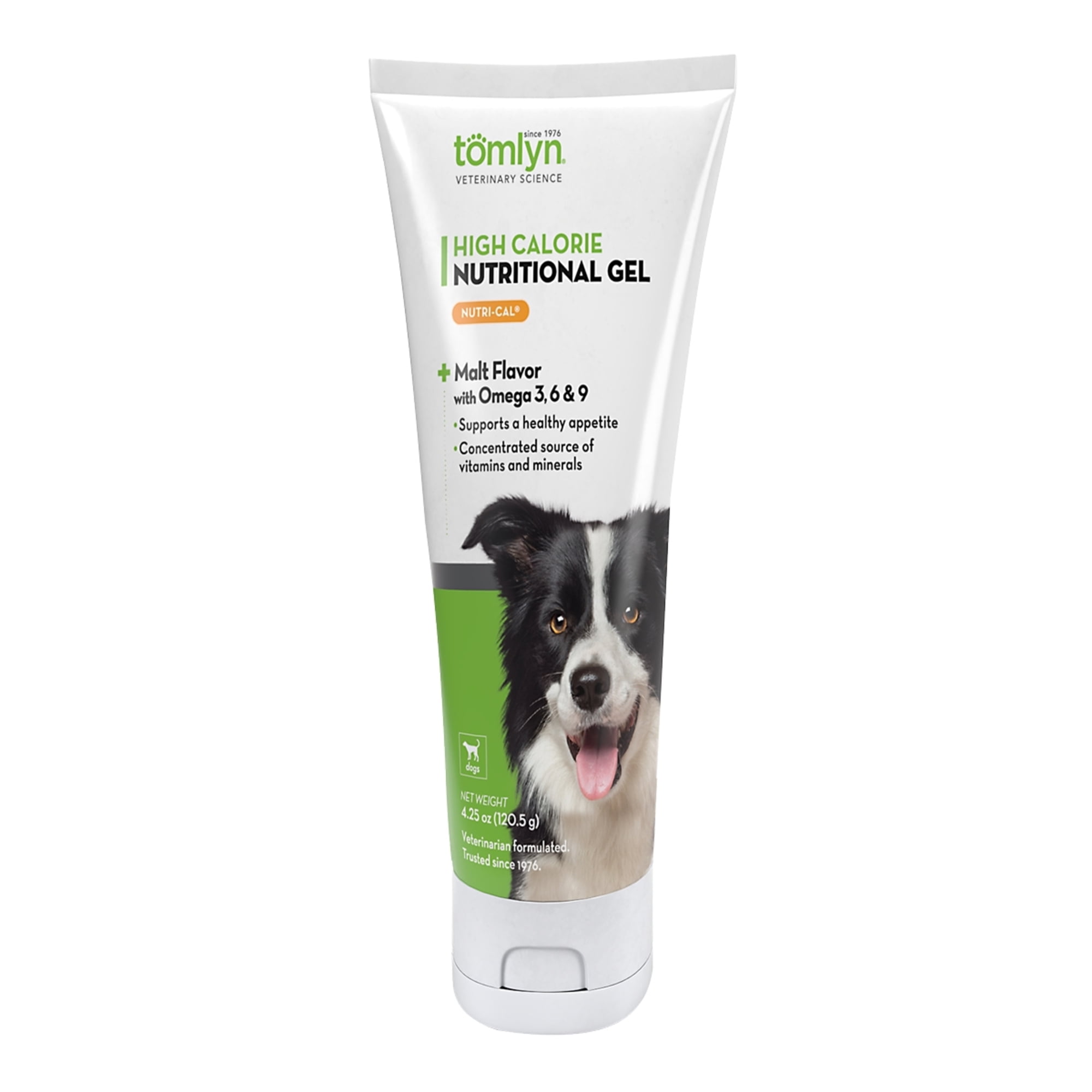 Tomlyn Nutri-Cal for Dogs Malt-Flavored High-Calorie Nutritional Gel, Helps Support a Healthy Appetite for Dogs Providing Calories, Vitamins, and Minerals in a Tasty Dog Supplement, 4.25oz.