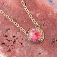 thumbnail image 3 of Luca Pink Magenta Spiny Oyster Golden Pendant Necklace, 3 of 4