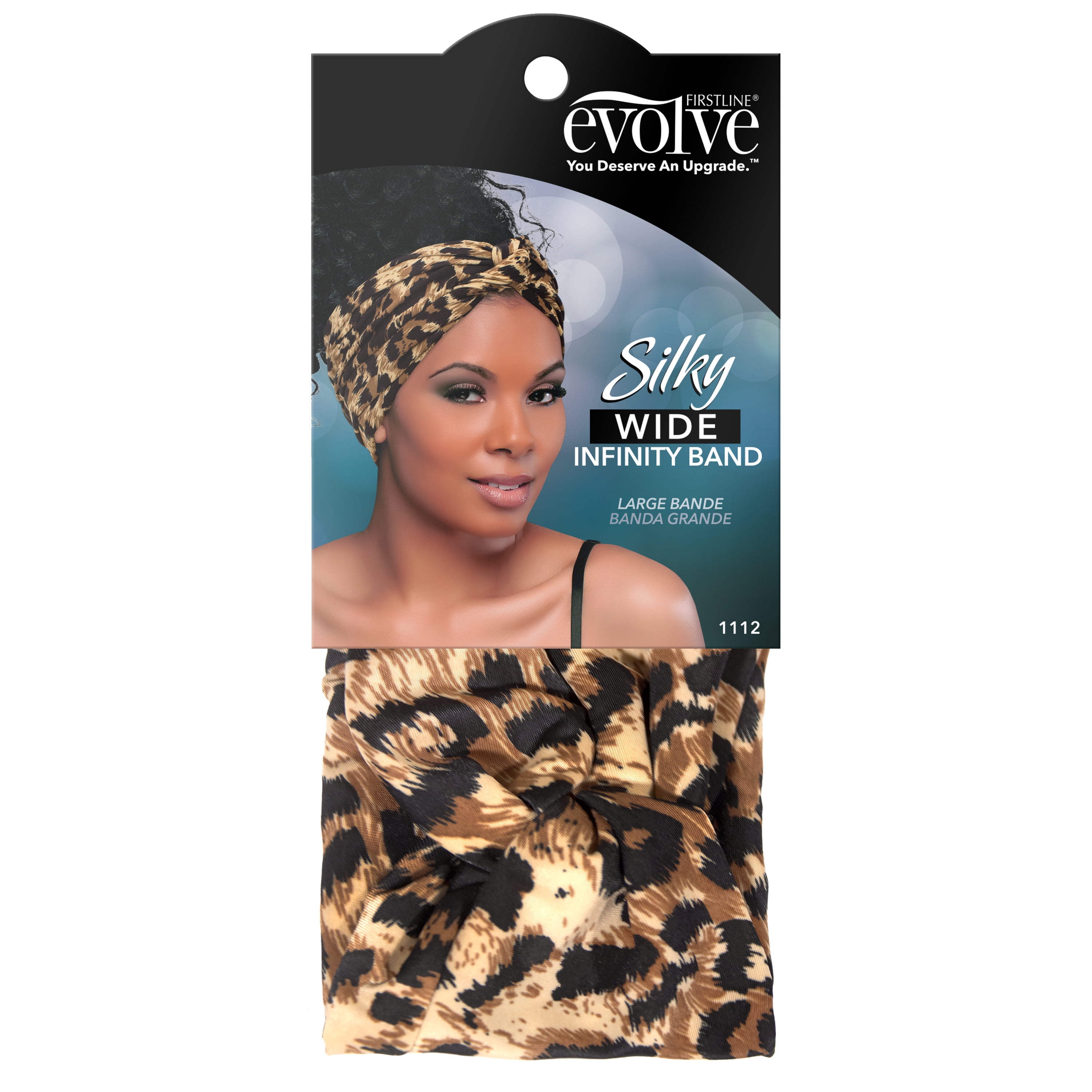 Evolve Wide Headwrap, Leopard, 1 Count