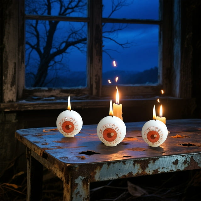 LSLJS Halloween Eyeball Aromatherapy Candles Halloween Decorations Holiday Decorative Candles Ambient Decorative Spooky Modeling Candles Halloween Decor