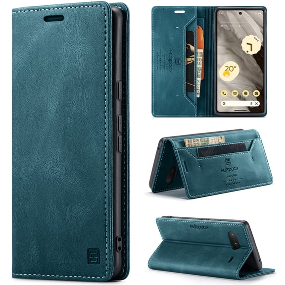 K-Lion for Google Pixel 7 Pro 2022 Wallet Case, Slim Luxury PU Leather Flip Cover RFID Blocking Card Slots Magnetic Closure Anti-Scratch Shockproof Case for Google Pixel 7 Pro 6.7 inch,Blue