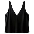 thumbnail image 5 of Fewfanhot Women's Cotton Camisole Tank Top with Built-in Bra, V-Neck Spaghetti Strap Basic Cami, Casual Layering Sleeveless Vest, S-3XL, 5 of 5