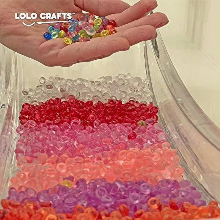 CCINEE 45 Grams Fishbowl Beads Plastic Vase Filler Beads Small Slime Beads  for Crunchy Slime Making DIY Projects and Crafts Supplies, Mixed Color