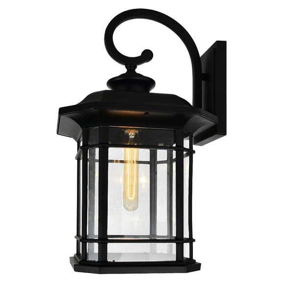 CWI Lighting Blackburn 1 Light Black Metal Outdoor Wall Light