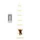 thumbnail image 4 of Adorno colgante de Papá Noel trepando por una escalera de cuerda, adorno navideño LED blanco cálido, 4 of 9