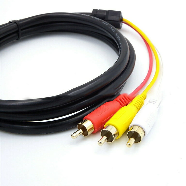 HDMI to RCA Cable 1080P 5ft HDMI Male to 3-RCA Video Audio AV