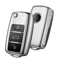 thumbnail image 2 of 1 unidad para Volkswagen POLO Lavida Sagitar Jetta Bora Tiguan, llave de coche, protección de coche, carcasa de llave de TPU, patrón de fibra de carbono, funda protectora para llavero Ormromra 221810-2, 2 of 8