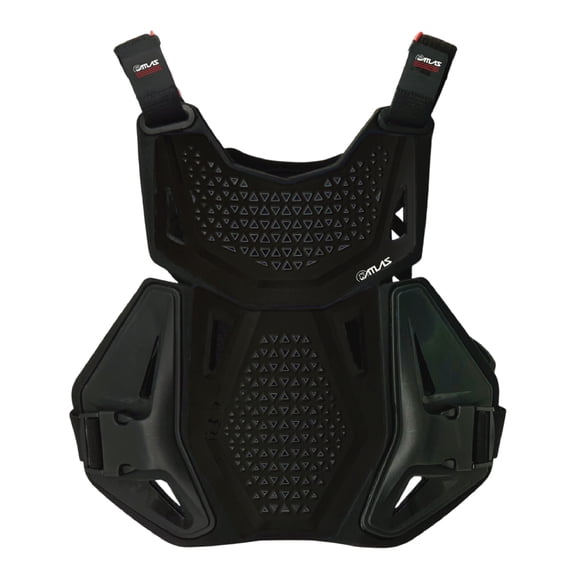 Atlas Charger Youth Black Chest Protector (A1031-01-000) CE Level 1 Certified, Lightweight Motocross & BMX Youth Gear with Full Chest, Back, and Side Protection