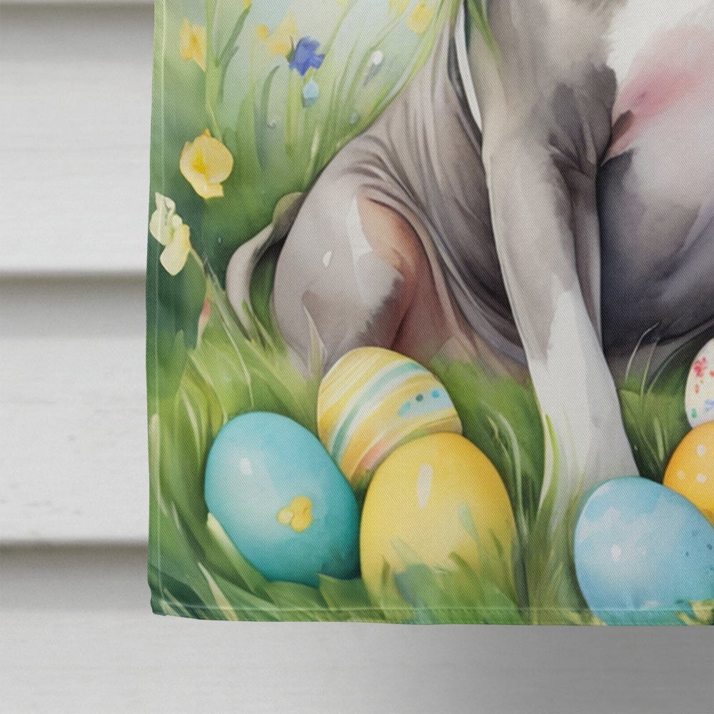 Pit Bull Terrier Easter Egg Hunt House Flag 28 in x 40 in