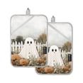 thumbnail image 7 of Yayeee Pot Holders Kitchen Heat Resistant with Pocket 7"x9.8" Cotton Oven Cooking Hot Pads, Halloween Pumpkin Field, 7 of 7