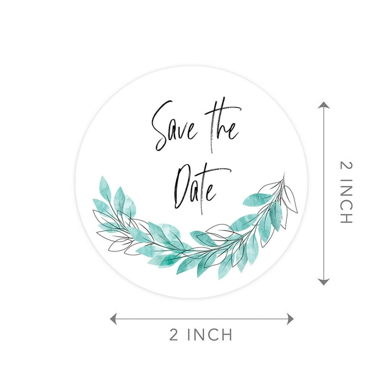 Koyal Wholesale Save The Date Sticker, Watercolor Leaf Garland, Save The  Date Seals for Wedding Invitations, 120-Pack