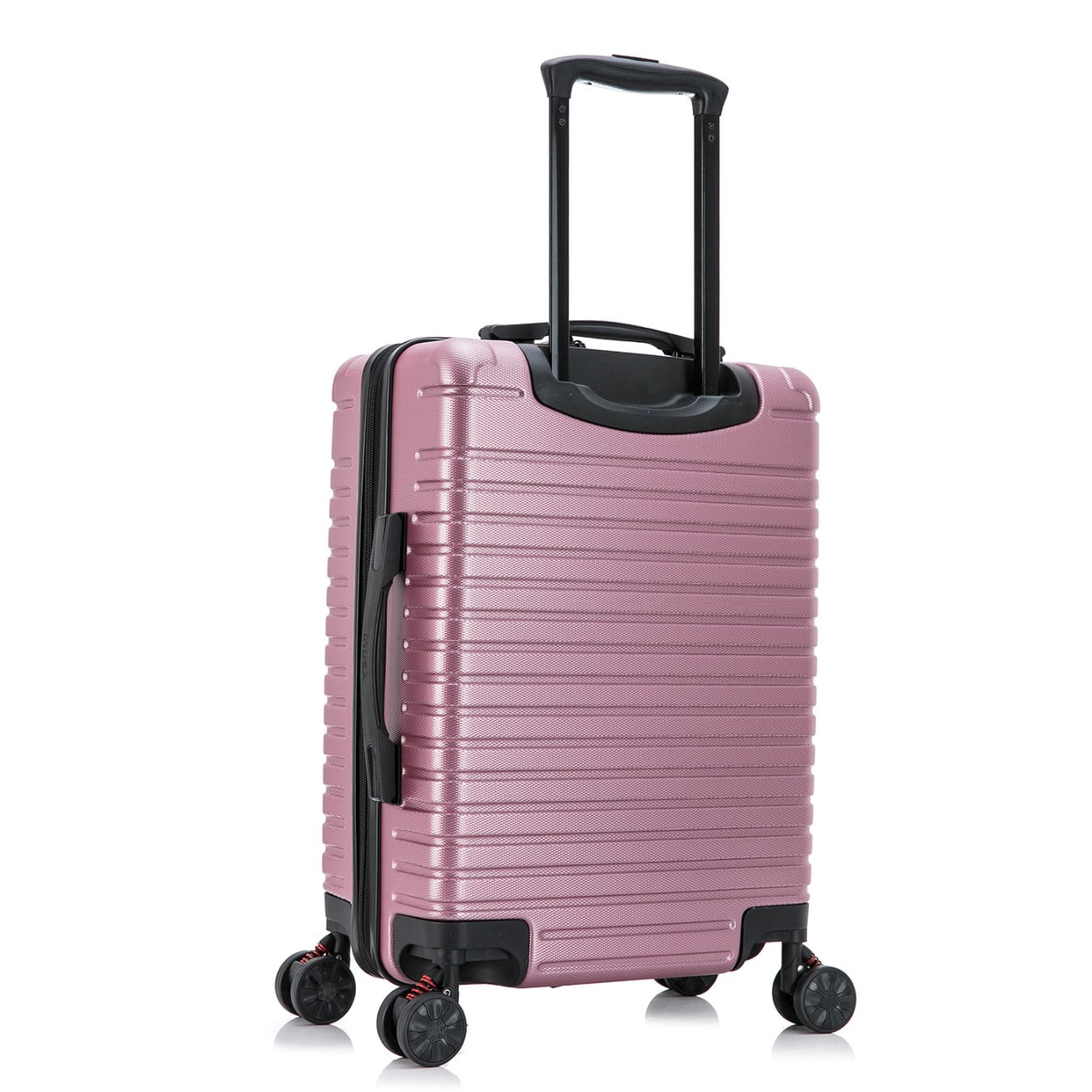 InUSA Deep 20" Hardside Lightweight Luggage with Spinner Wheels, Handle Studs, Trolley, Rose Gold