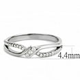 thumbnail image 2 of Womens Silver Rings High polished (no plating) Stainless Steel Ring with AAA Grade CZ in Clear DA156, 2 of 5
