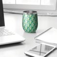 thumbnail image 3 of Leopard Print 12oz Stainless Steel Insulated Wine Tumbler with Lid and Straw – Double Wall Vacuum Mug for Hot & Cold Drinks, 304 Steel Interior, Sweat-Free Design, 3 of 5