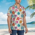 thumbnail image 5 of Balery Easter Egg Print Men's Hawaiian Shirts Short Sleeve Beach Shirt Relaxed Fit Vacation Button Down Shirts-Medium, 5 of 9