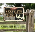 thumbnail image 3 of Chicken Coop Sign - Keep Gate Closed Chickens - Durable Metal Sign - Use Indoor/Outdoor - Great Gift and Decor for Farmers, Farmhouse and Home Under $20 (8" x 12"), 3 of 3