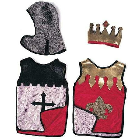 Knight Reversible Tunic Red And Silver Child Costume Medium