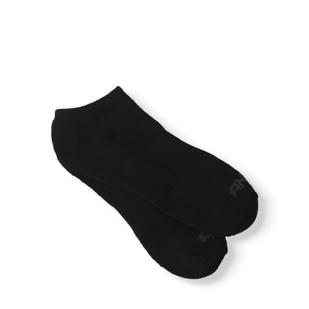AND1 No Show Men's Socks, 12 Pack, 10-13, Black