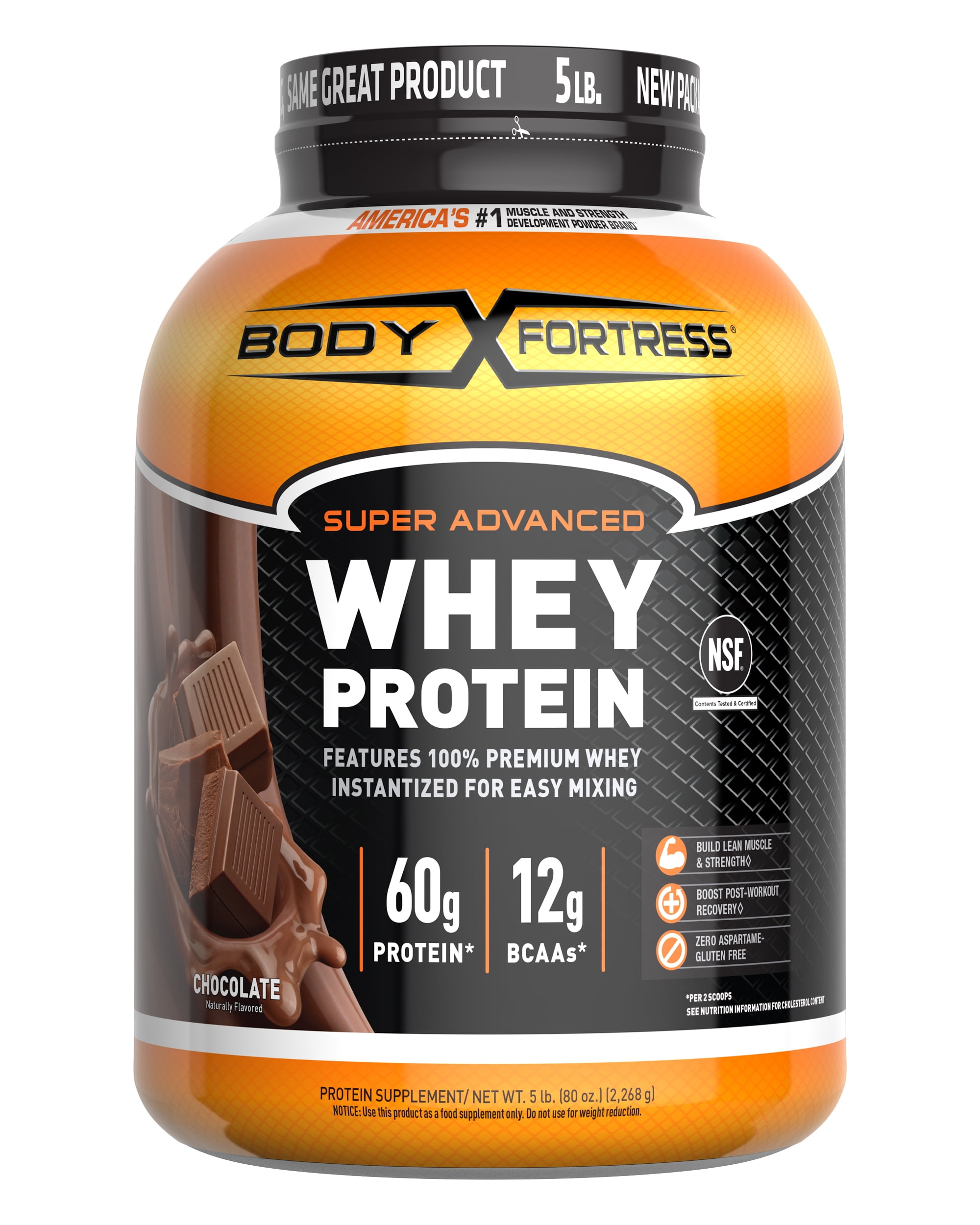 Body Fortress Super Advanced Whey Protein Powder, Chocolate, 60g