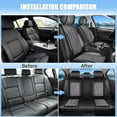 thumbnail image 6 of LAONNVIR Car Seat Covers Full Set Fit for Subaru Ascent 2019-2024 Breathable Leather Seat Covers Waterproof Automotive Seat Cushion Protectors Grey,Full Set(5Seat), 6 of 8