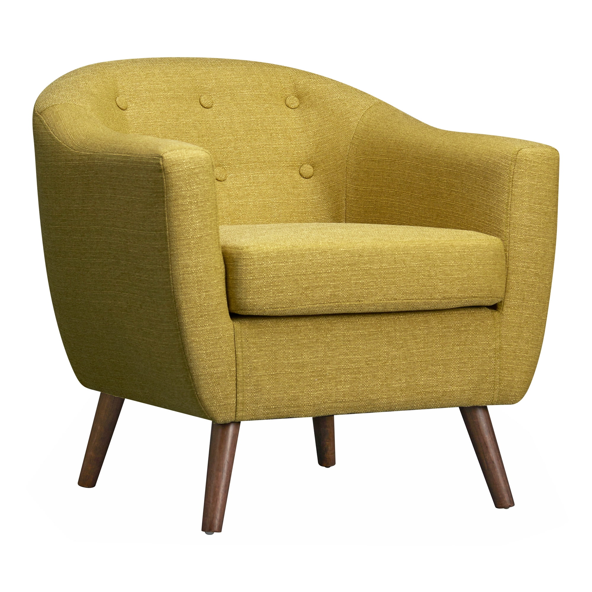 Edgemod Layna Midcentury Accent Chair in Olive Green